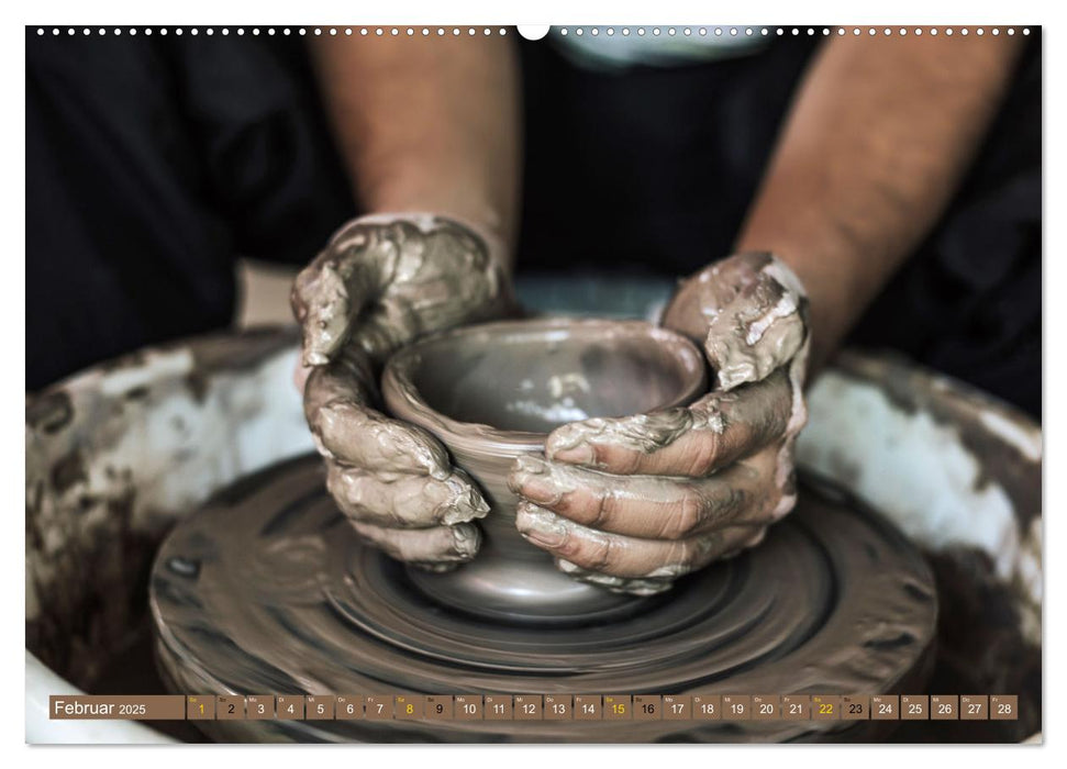 Töpfern arbeiten mit den Händen (CALVENDO Wandkalender 2025)