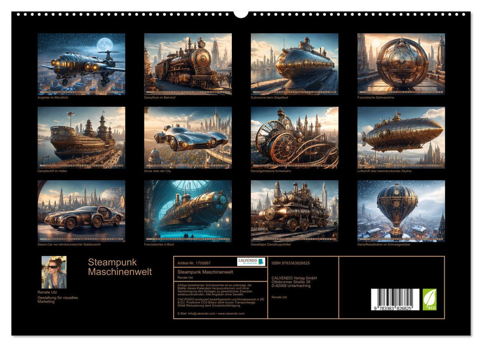 Steampunk Maschinenwelt (CALVENDO Premium Wandkalender 2025)