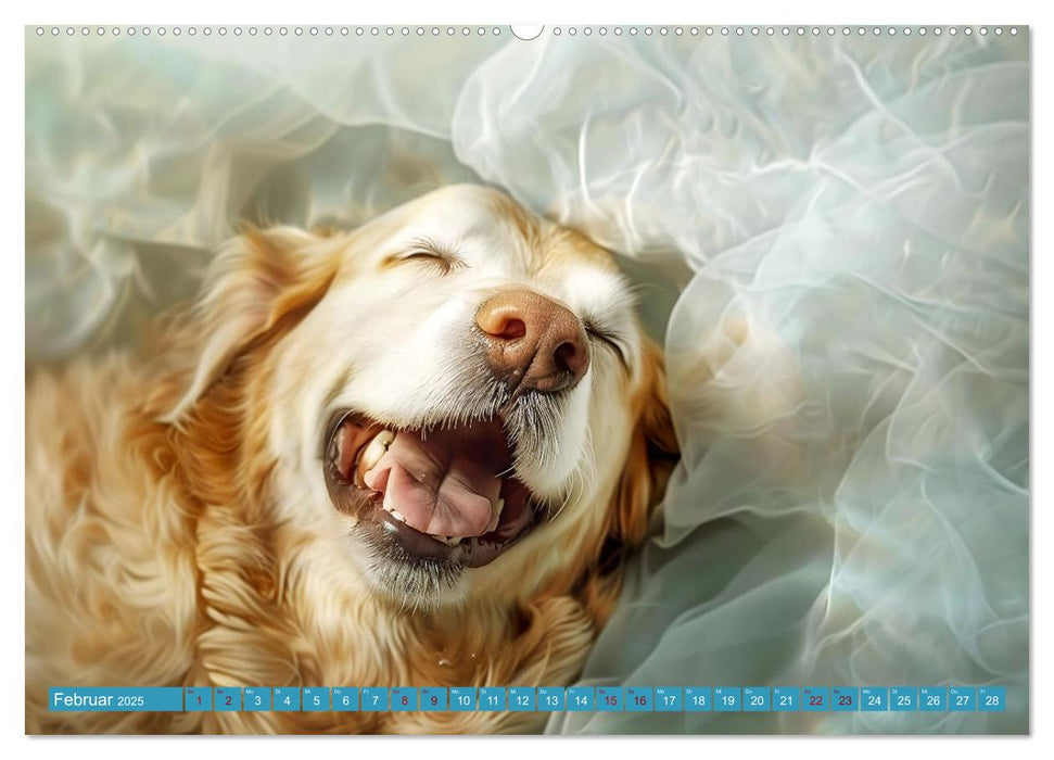 Lächelnde Hunde sind wie Sonnenschein auf vier Pfoten (CALVENDO Wandkalender 2025)
