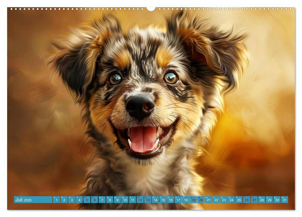 Lächelnde Hunde sind wie Sonnenschein auf vier Pfoten (CALVENDO Premium Wandkalender 2025)