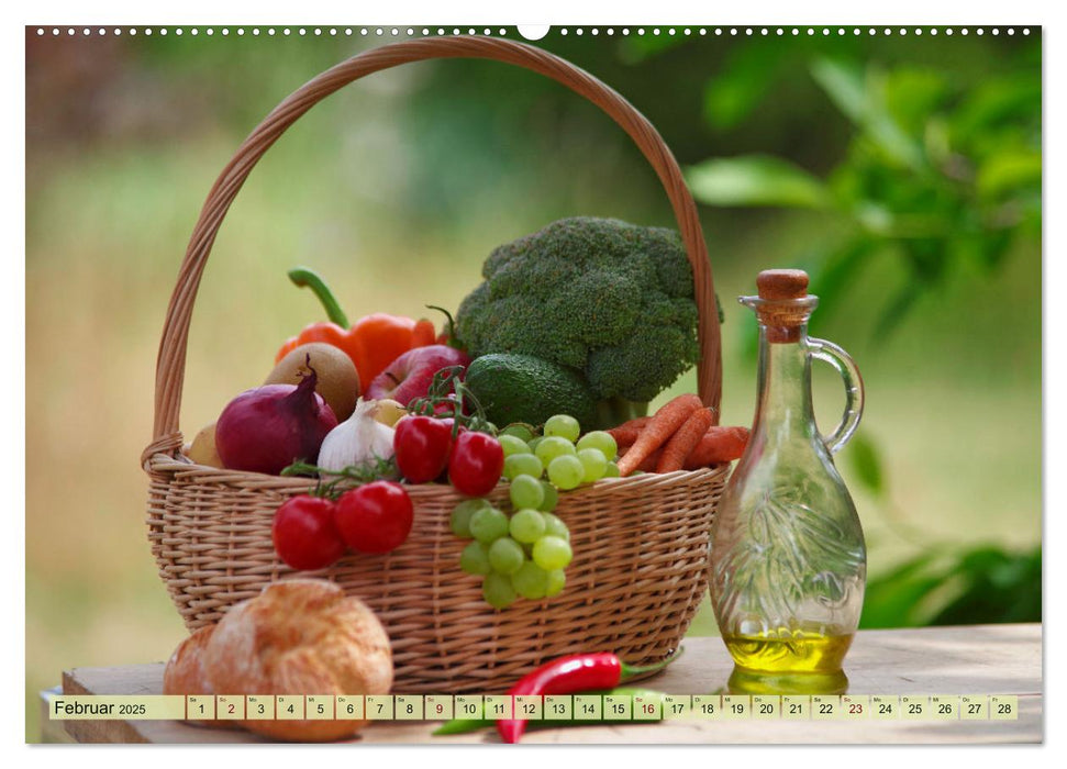 Natürlich Vegan - frische gesunde Köstlichkeiten (CALVENDO Wandkalender 2025)