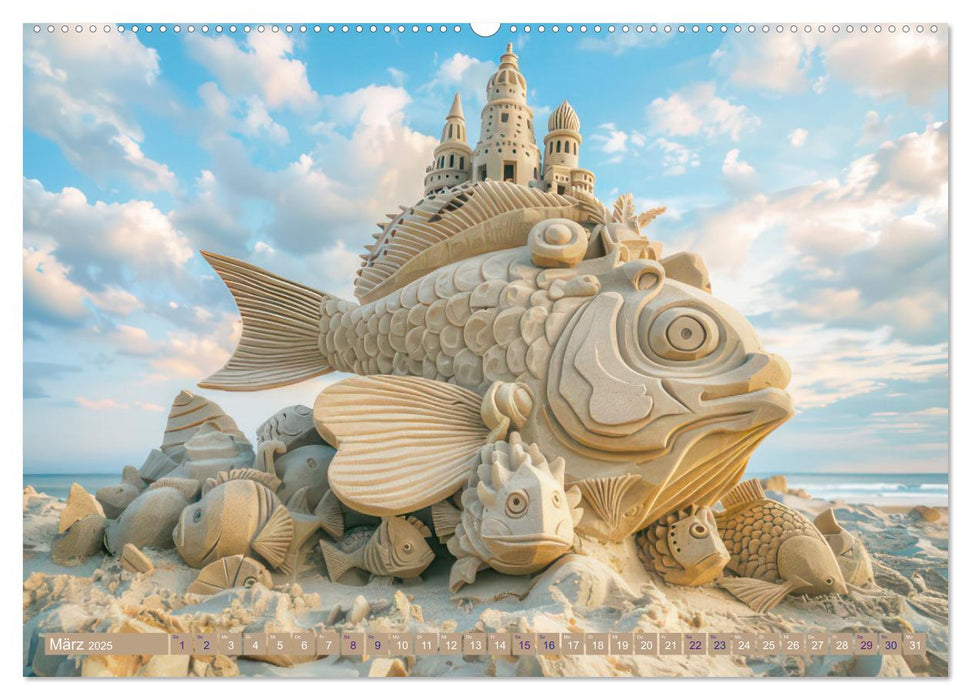 Sandkunstwerke - Einfach faszinierend (CALVENDO Premium Wandkalender 2025)
