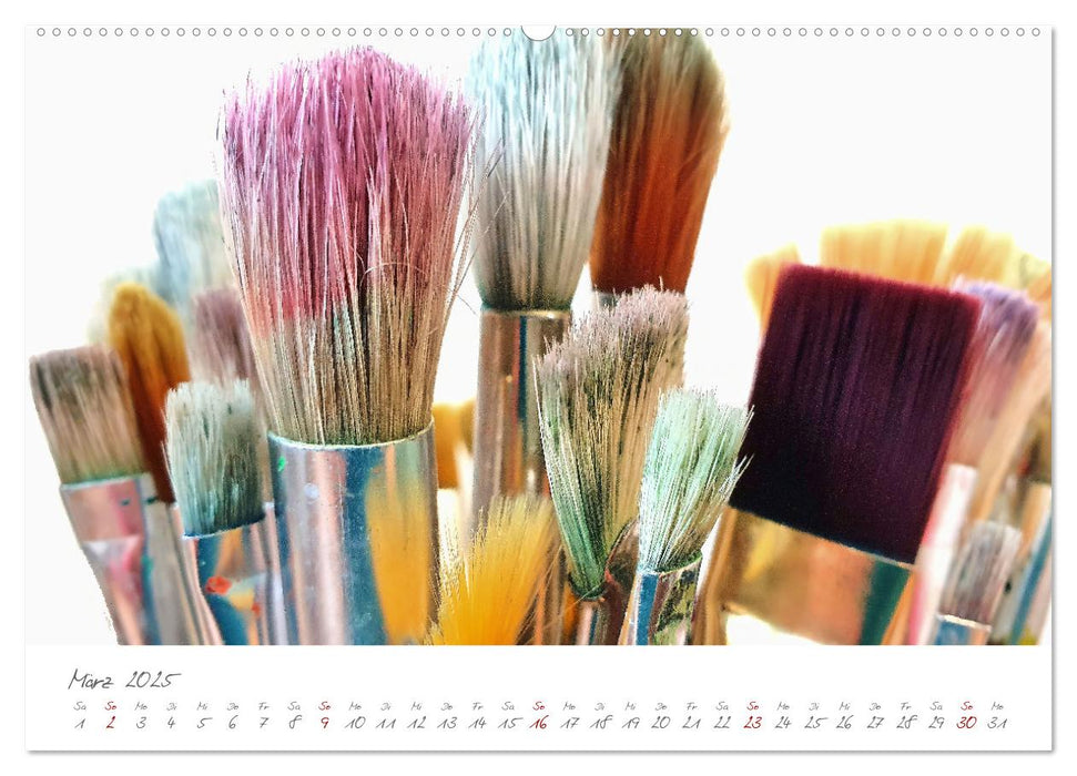 Atelierimpressionen - Des Künstlers Handwerkzeug im Portrait (CALVENDO Premium Wandkalender 2025)