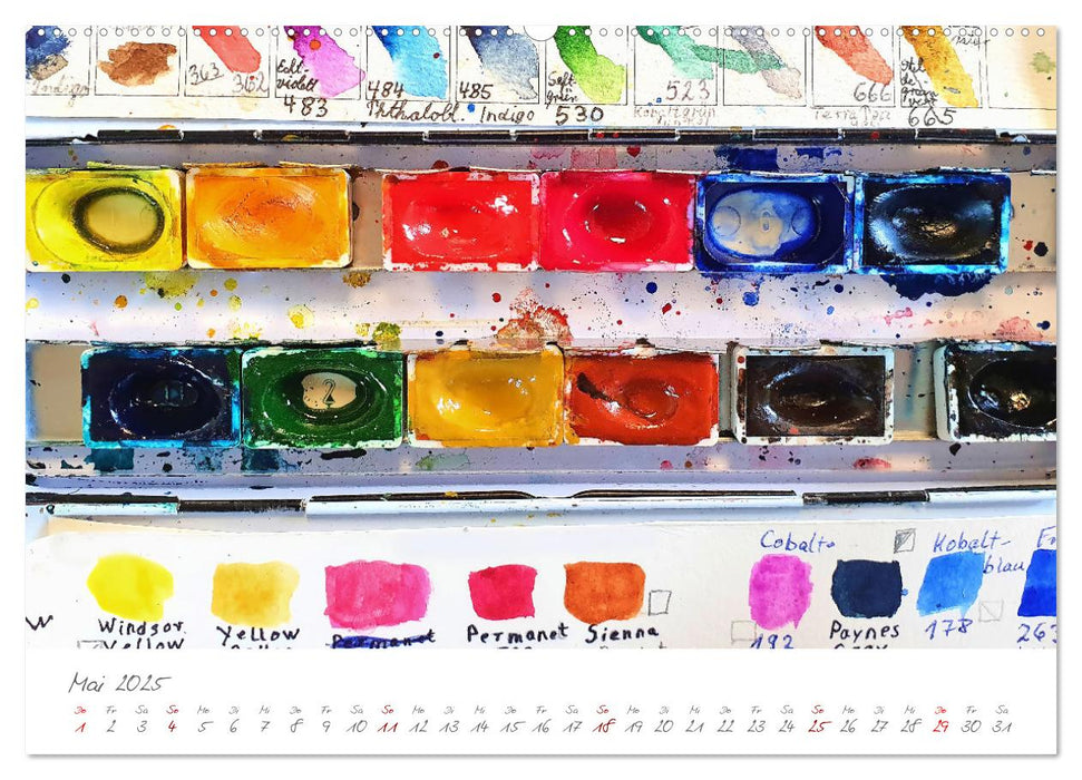 Atelierimpressionen - Des Künstlers Handwerkzeug im Portrait (CALVENDO Premium Wandkalender 2025)