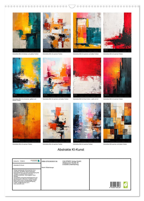 Abstrakte KI-Kunst (CALVENDO Wandkalender 2025)