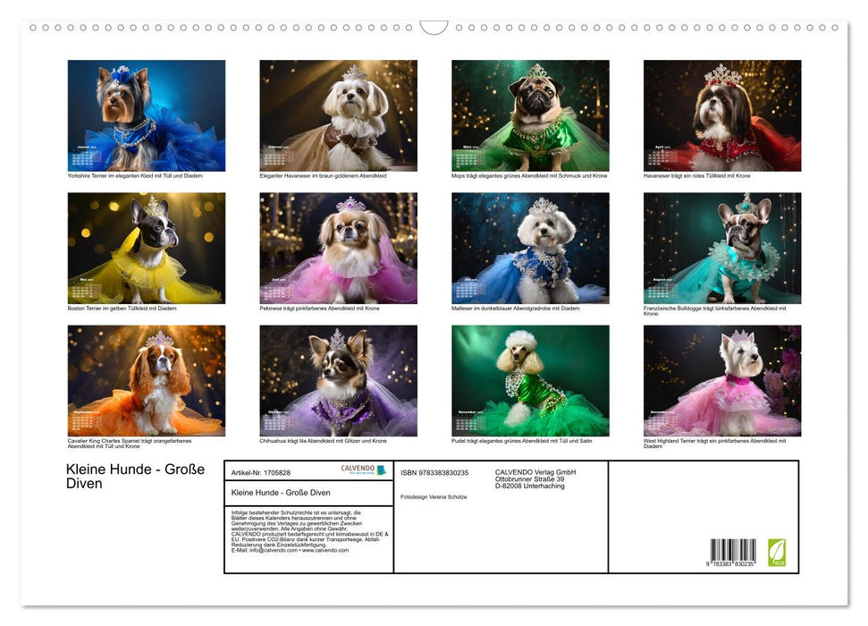 Kleine Hunde - Große Diven (CALVENDO Wandkalender 2025)