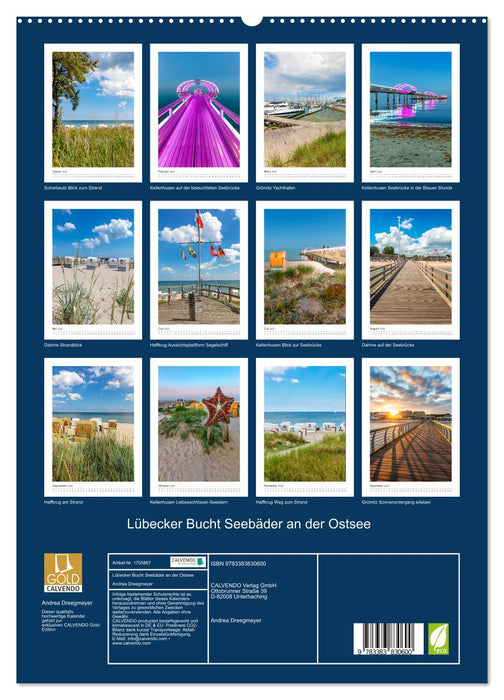 Lübecker Bucht Seebäder an der Ostsee (CALVENDO Premium Wandkalender 2025)