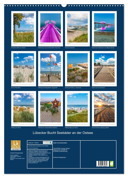 Lübecker Bucht Seebäder an der Ostsee (CALVENDO Wandkalender 2025)
