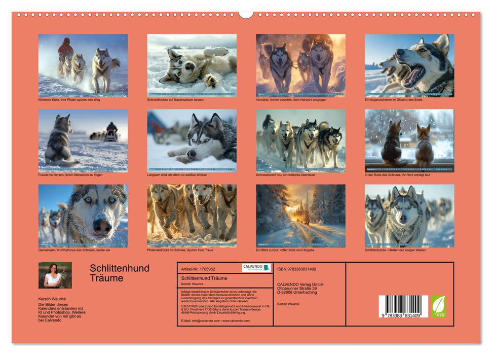 Schlittenhund Träume (CALVENDO Premium Wandkalender 2025)
