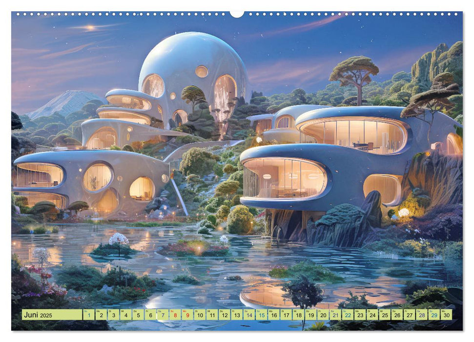 Futuristische moderne Behausungen (CALVENDO Wandkalender 2025)