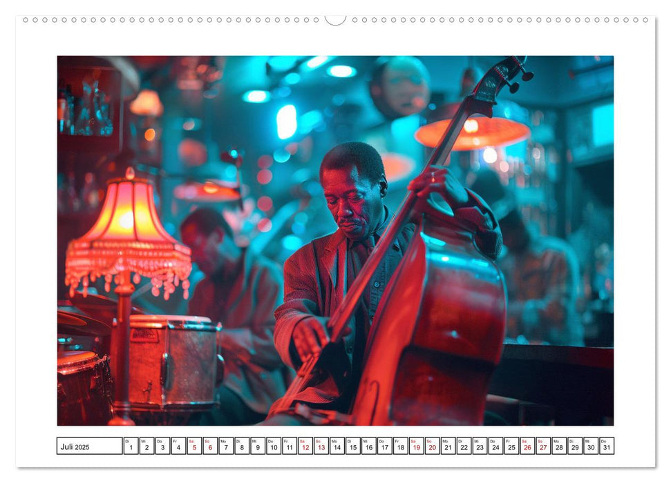 Jazz Geschichten um Mitternacht (CALVENDO Premium Wandkalender 2025)