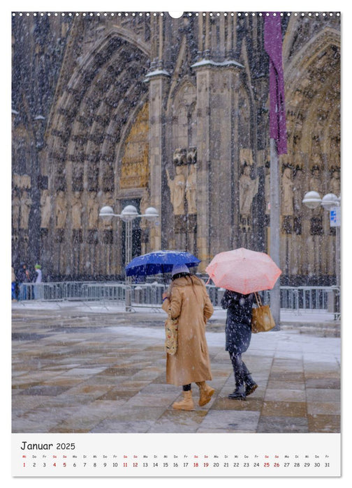 Schützende Schirme - Auch bei Regen kann das Leben bunt sein (CALVENDO Wandkalender 2025)