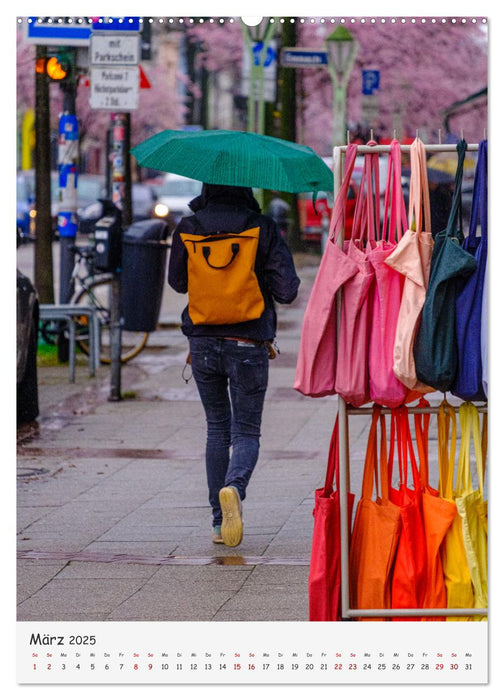 Schützende Schirme - Auch bei Regen kann das Leben bunt sein (CALVENDO Premium Wandkalender 2025)