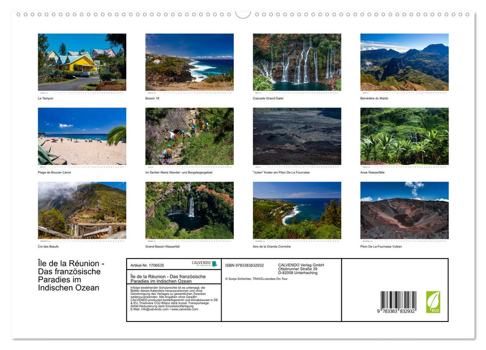 Île de la Réunion - Das französische Paradies im Indischen Ozean (CALVENDO Premium Wandkalender 2025)