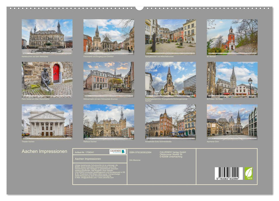 Aachen Impressionen (CALVENDO Premium Wandkalender 2025)