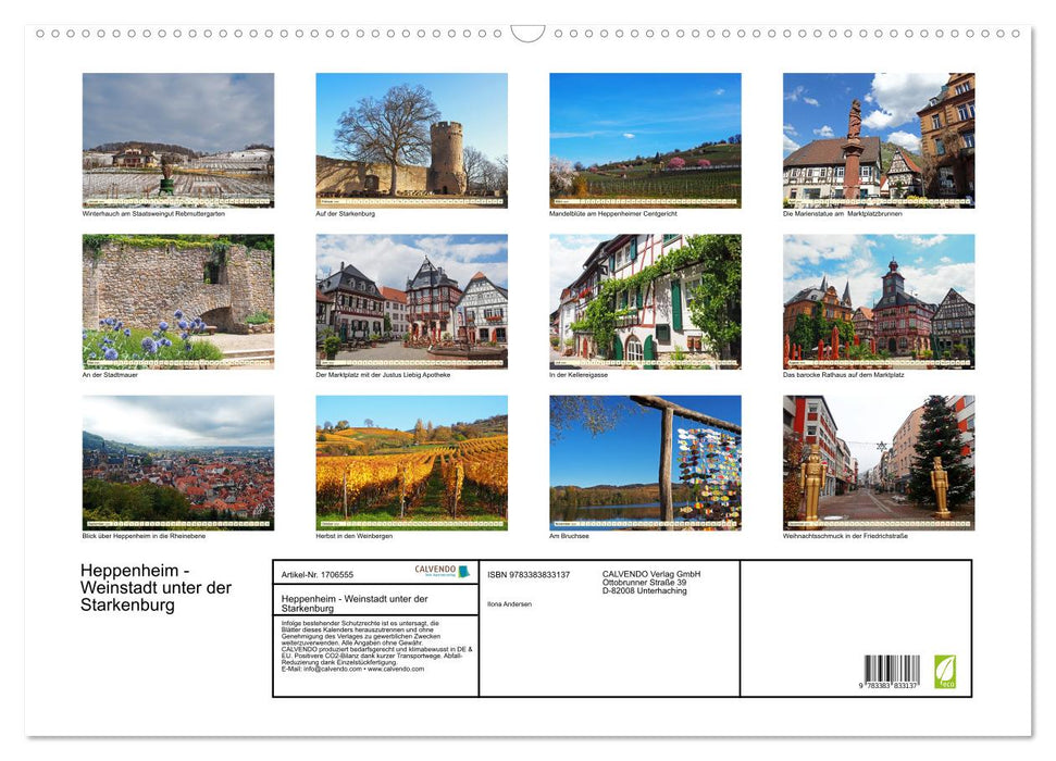 Heppenheim - Weinstadt unter der Starkenburg (CALVENDO Wandkalender 2025)