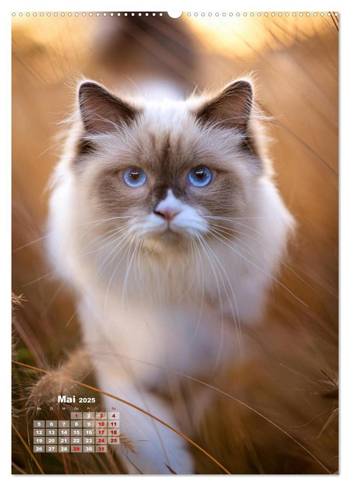 Pfotenabenteuer - Ragdolls in der Natur (CALVENDO Wandkalender 2025)