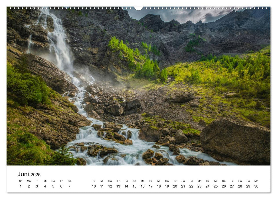 Wasserfallwelt Schweiz (CALVENDO Wandkalender 2025)