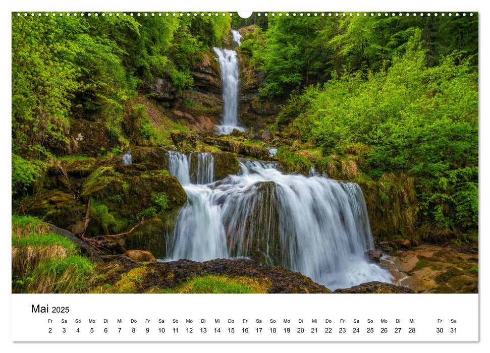 Wasserfallwelt Schweiz (CALVENDO Premium Wandkalender 2025)