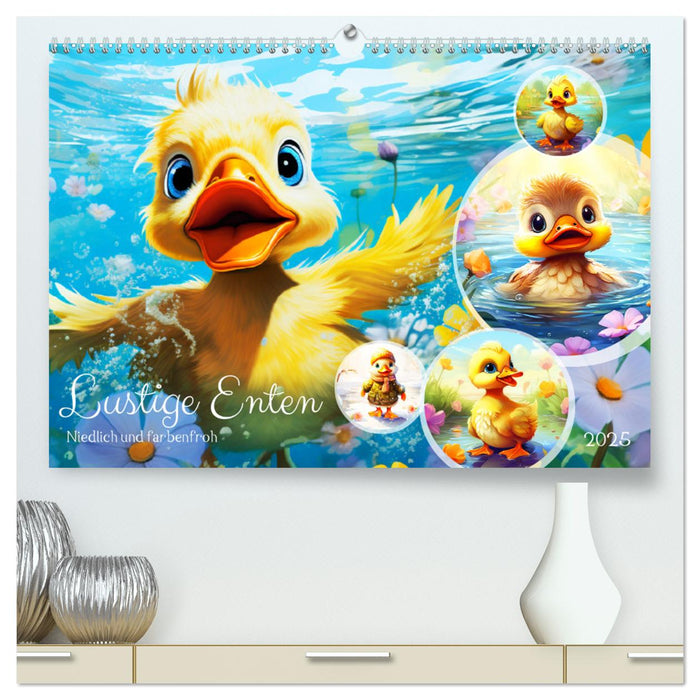 Lustige Enten. Niedlich und farbenfroh (CALVENDO Premium Wandkalender 2025)