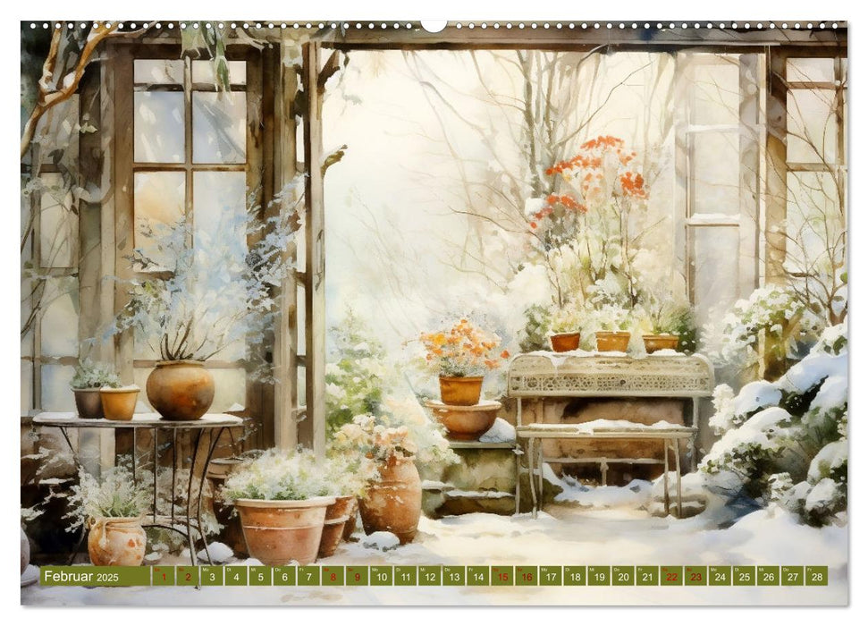 Lauschige Gartenecken (CALVENDO Wandkalender 2025)