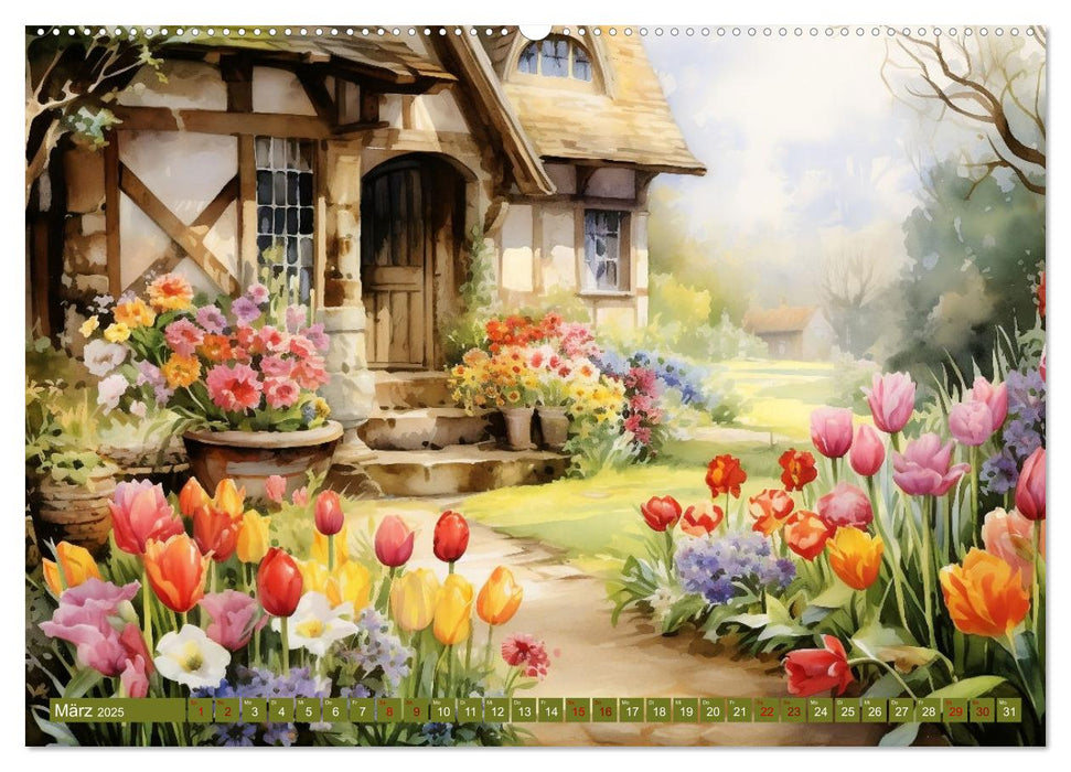 Lauschige Gartenecken (CALVENDO Premium Wandkalender 2025)