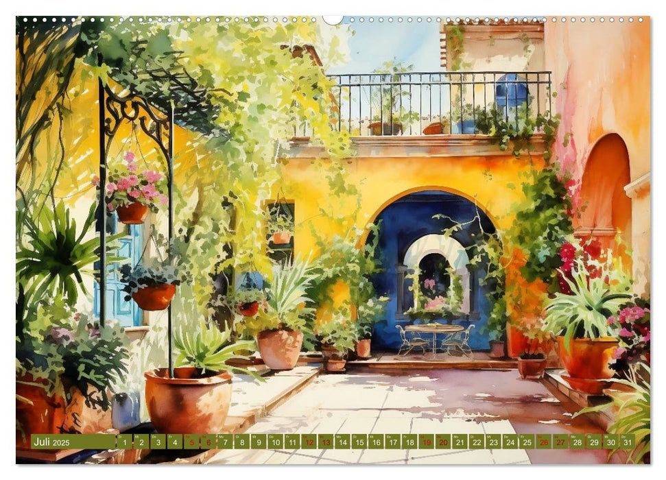 Lauschige Gartenecken (CALVENDO Premium Wandkalender 2025)