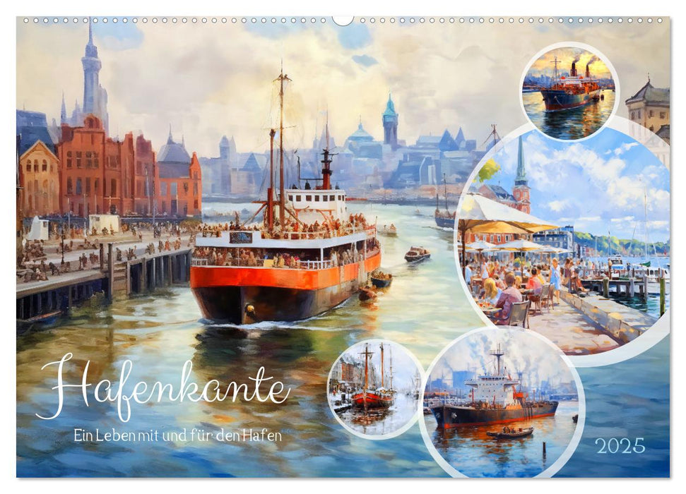 Hafenkante - Ein Leben mit und für den Hafen (CALVENDO Wandkalender 2025)