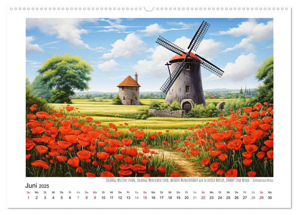 Windmühlenzauber (CALVENDO Wandkalender 2025)