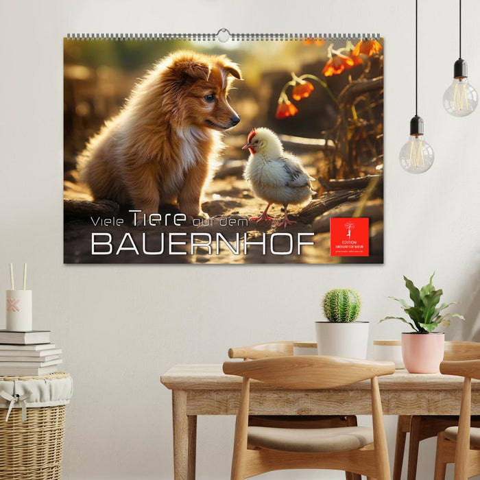 Viele Tiere auf dem Bauernhof (CALVENDO Wandkalender 2025)