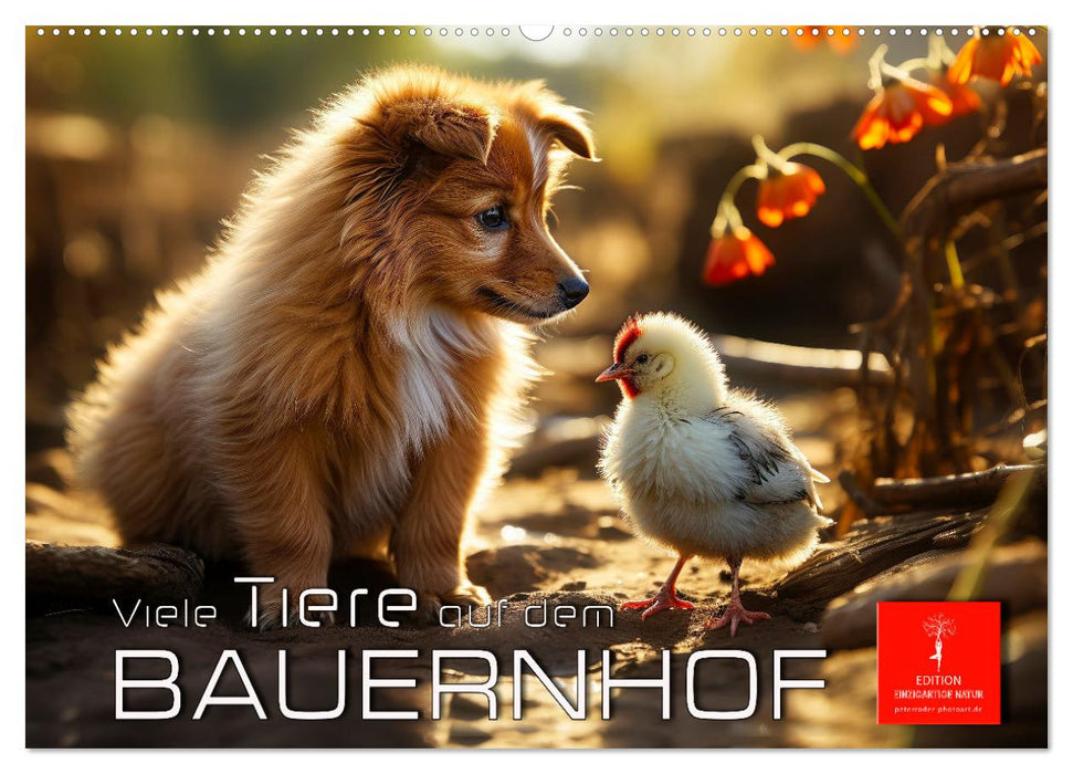 Viele Tiere auf dem Bauernhof (CALVENDO Wandkalender 2025)