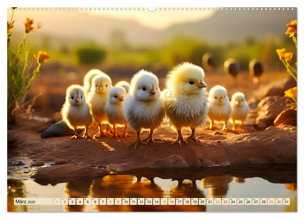 Viele Tiere auf dem Bauernhof (CALVENDO Wandkalender 2025)