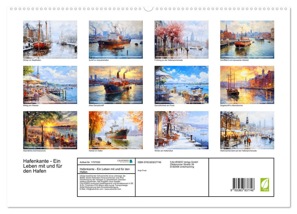 Hafenkante - Ein Leben mit und für den Hafen (CALVENDO Premium Wandkalender 2025)