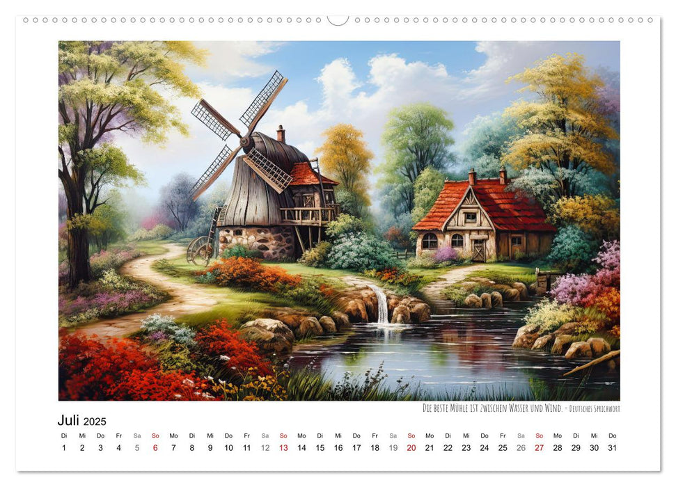 Windmühlenzauber (CALVENDO Premium Wandkalender 2025)