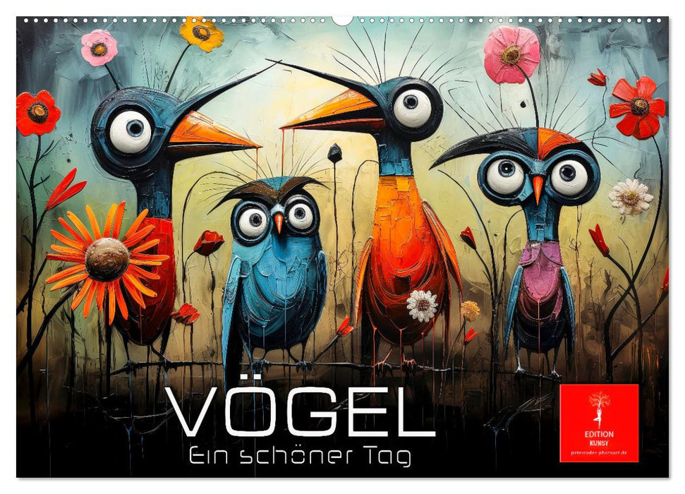 Vögel - ein schöner Tag (CALVENDO Wandkalender 2025)