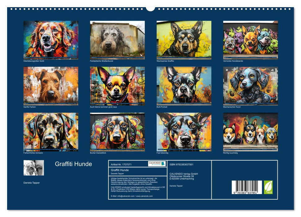 Graffiti Hunde (CALVENDO Premium Wandkalender 2025)