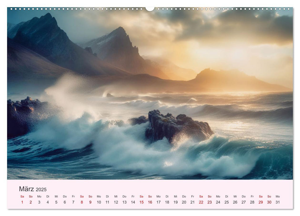 Sturmgetrieben - Der wilde Küstenkalender (CALVENDO Premium Wandkalender 2025)