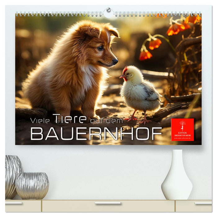 Viele Tiere auf dem Bauernhof (CALVENDO Premium Wandkalender 2025)