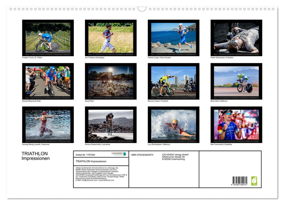 TRIATHLON Impressionen (CALVENDO Wandkalender 2025)