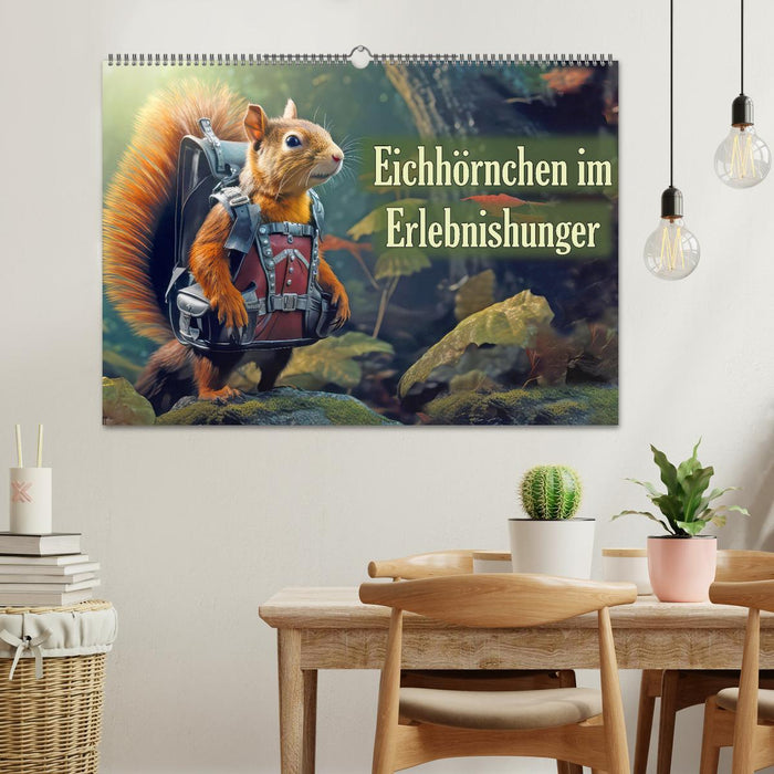 Eichhörnchen im Erlebnishunger (CALVENDO Wandkalender 2025)