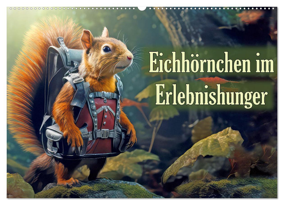 Eichhörnchen im Erlebnishunger (CALVENDO Wandkalender 2025)