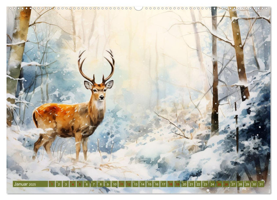 Zwölf Monate im Wald (CALVENDO Premium Wandkalender 2025)