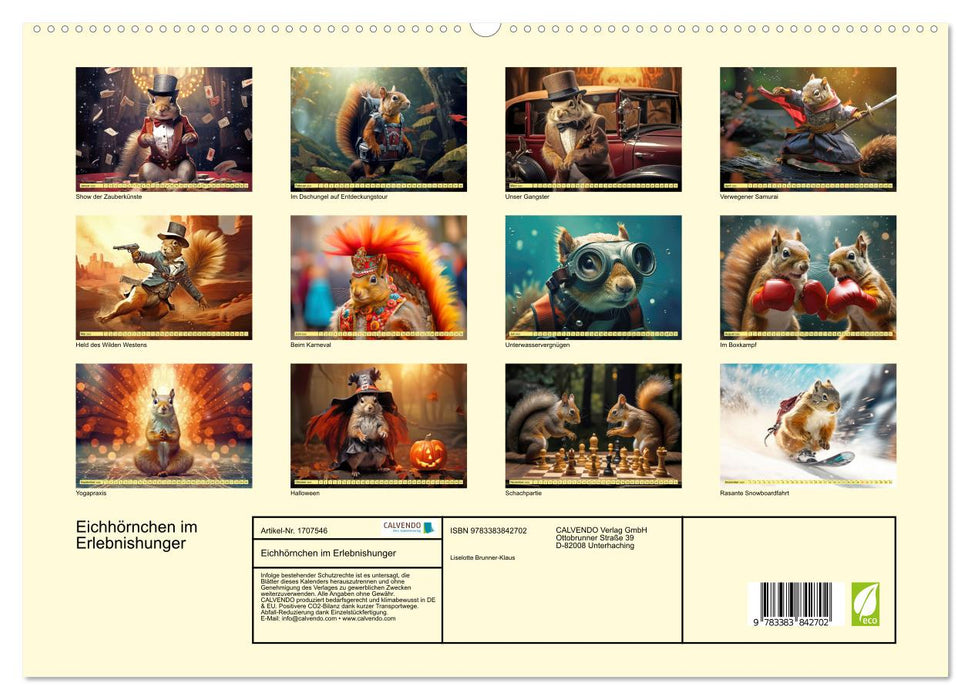 Eichhörnchen im Erlebnishunger (CALVENDO Premium Wandkalender 2025)