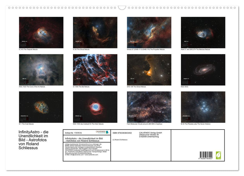 InfinityAstro - die Unendlichkeit im Bild - Astrofotos von Roland Schliessus (CALVENDO Wandkalender 2025)