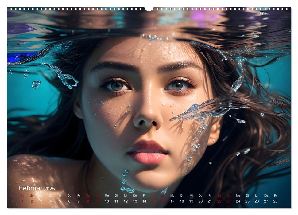 Models unter Wasser (CALVENDO Wandkalender 2025)