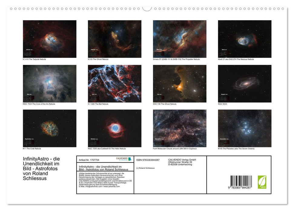 InfinityAstro - die Unendlichkeit im Bild - Astrofotos von Roland Schliessus (CALVENDO Premium Wandkalender 2025)