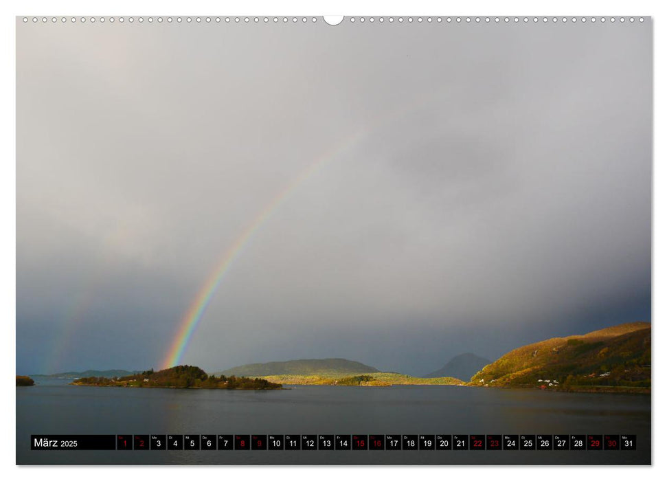 Bergen - Kirkenes - Bergen mit dem Postschiff (CALVENDO Wandkalender 2025)