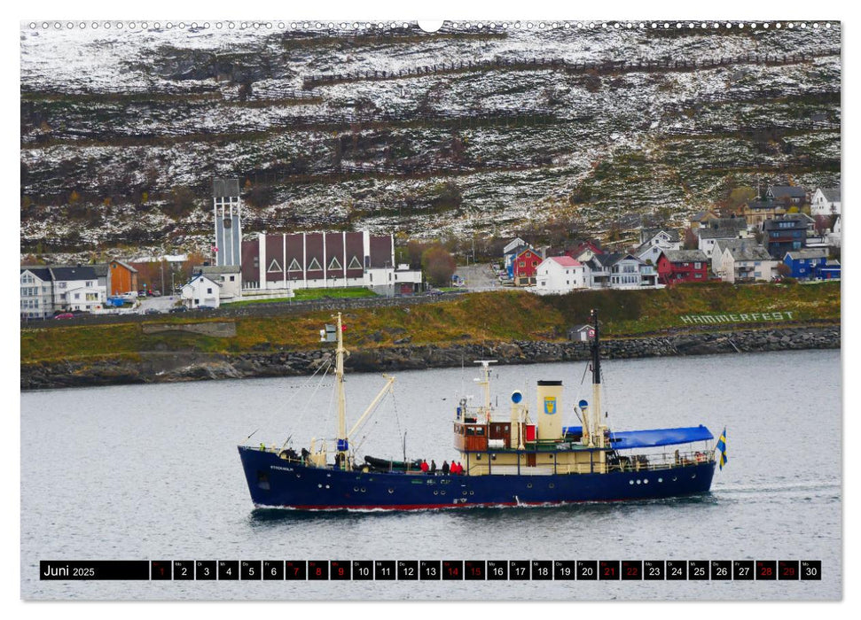 Bergen - Kirkenes - Bergen mit dem Postschiff (CALVENDO Premium Wandkalender 2025)