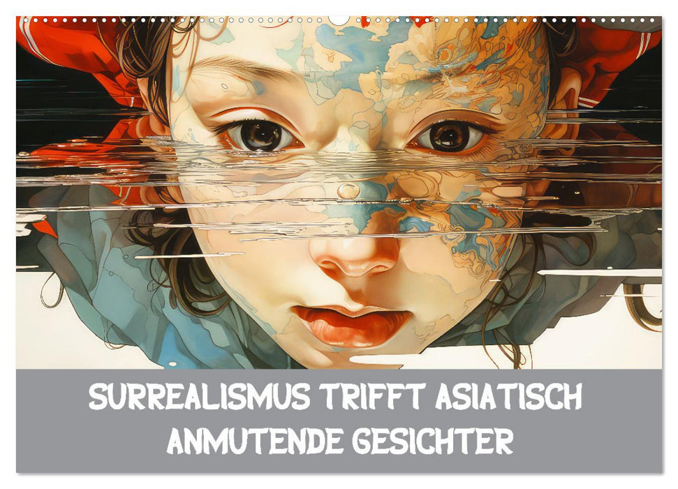 Surrealismus trifft asiatisch anmutende Gesichter (CALVENDO Wandkalender 2025)