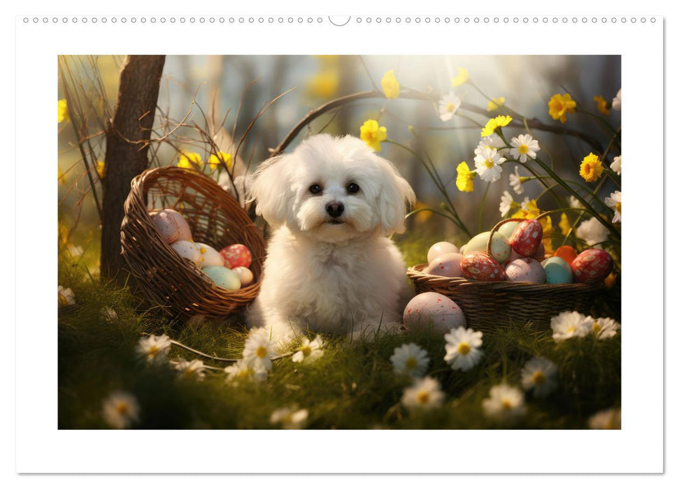 Bichon frisé, weiße Hündchen mit lockigem Haar (CALVENDO Premium Wandkalender 2025)